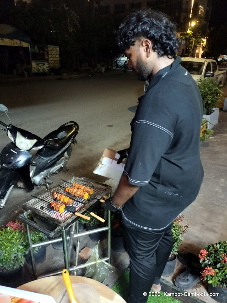 Fold & Flip Burgers and Shawarma Co. Western food in Kampot, Cambodia.