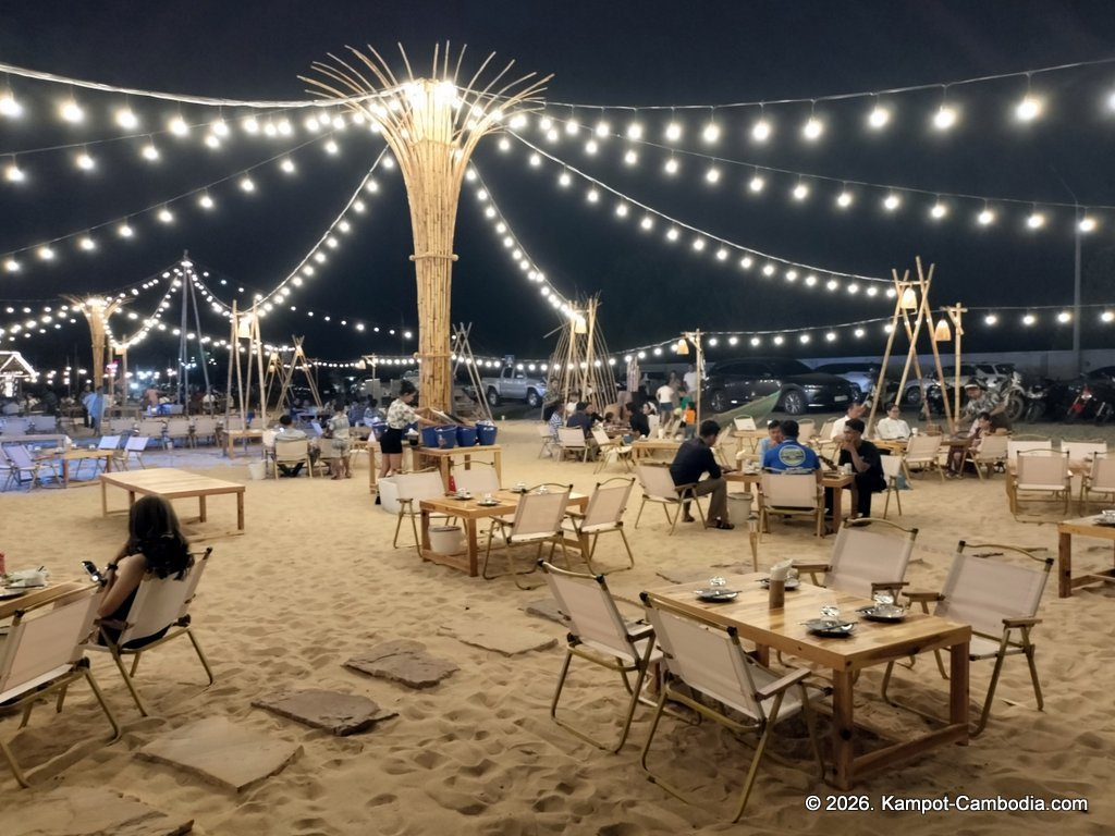 Le Touk Kampot Riverside and Riverboat restaurant in Kampot, Cambodia.