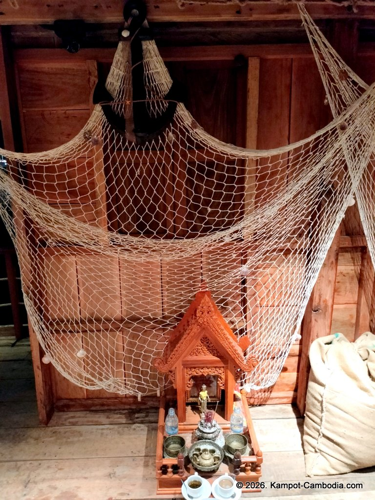 Le Touk Kampot Riverside and Riverboat restaurant in Kampot, Cambodia.