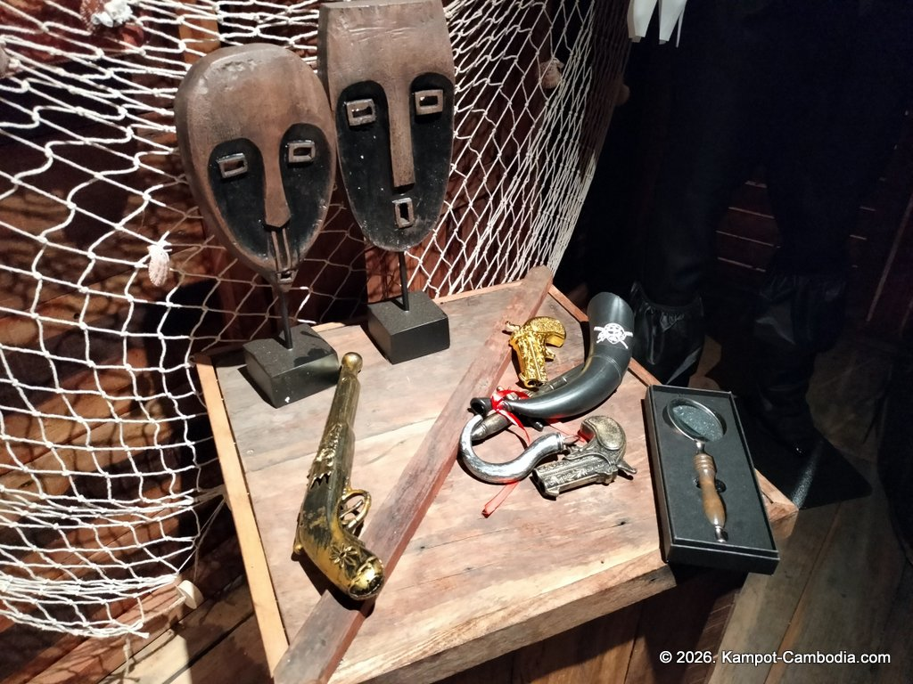 Le Touk Kampot Riverside and Riverboat restaurant in Kampot, Cambodia.