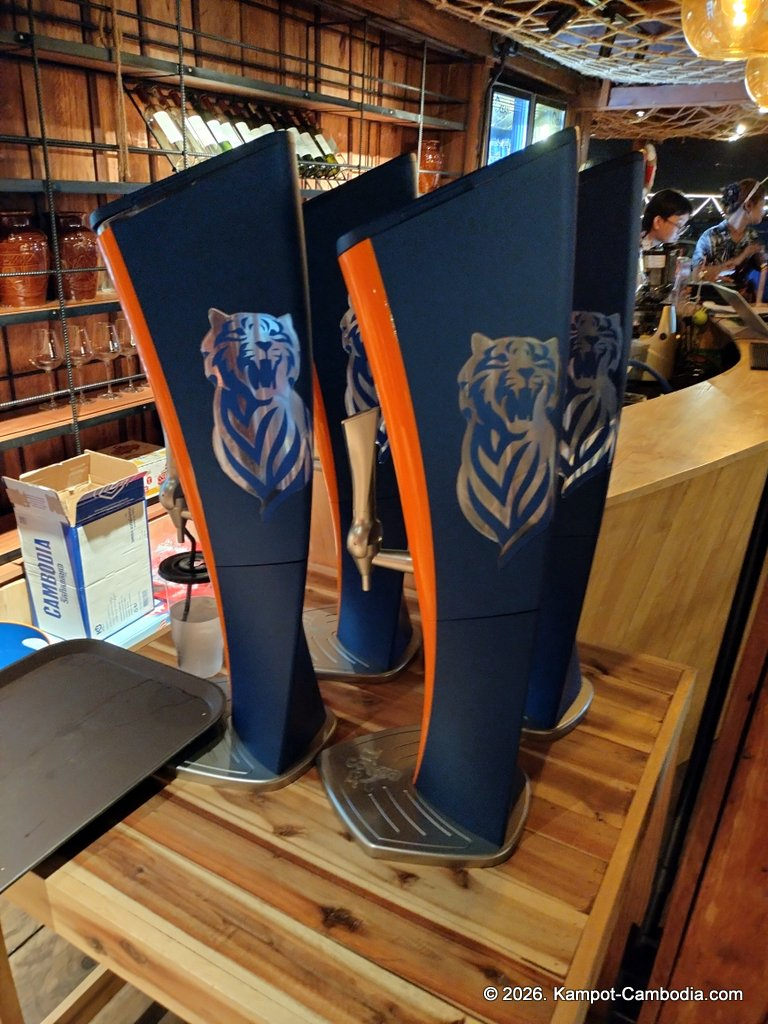 Le Touk Kampot Riverside and Riverboat restaurant in Kampot, Cambodia.