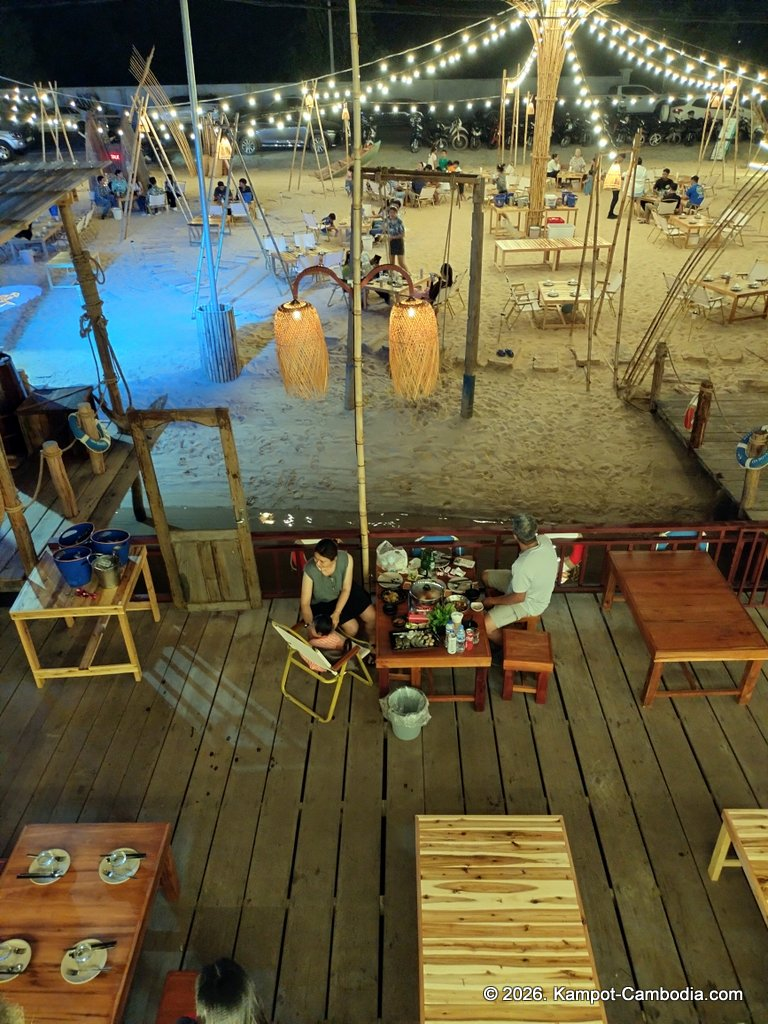 Le Touk Kampot Riverside and Riverboat restaurant in Kampot, Cambodia.