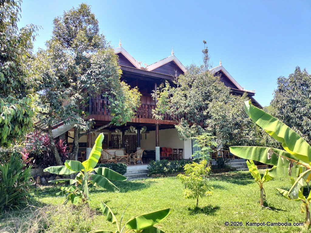 secret lake house in kampot, cambodia on the secret lake.