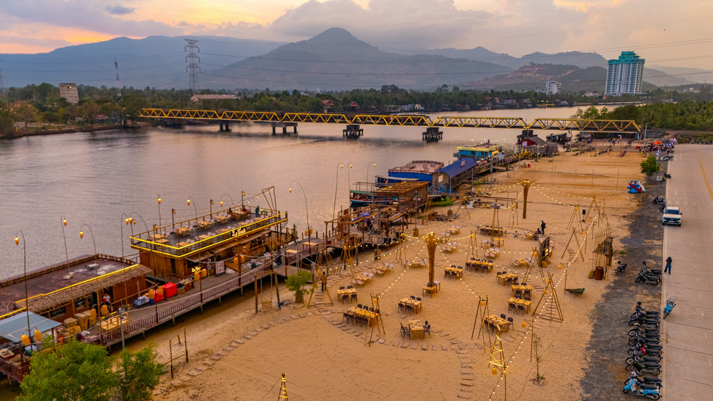 Le Touk Kampot Riverside and Riverboat restaurant in Kampot, Cambodia.
