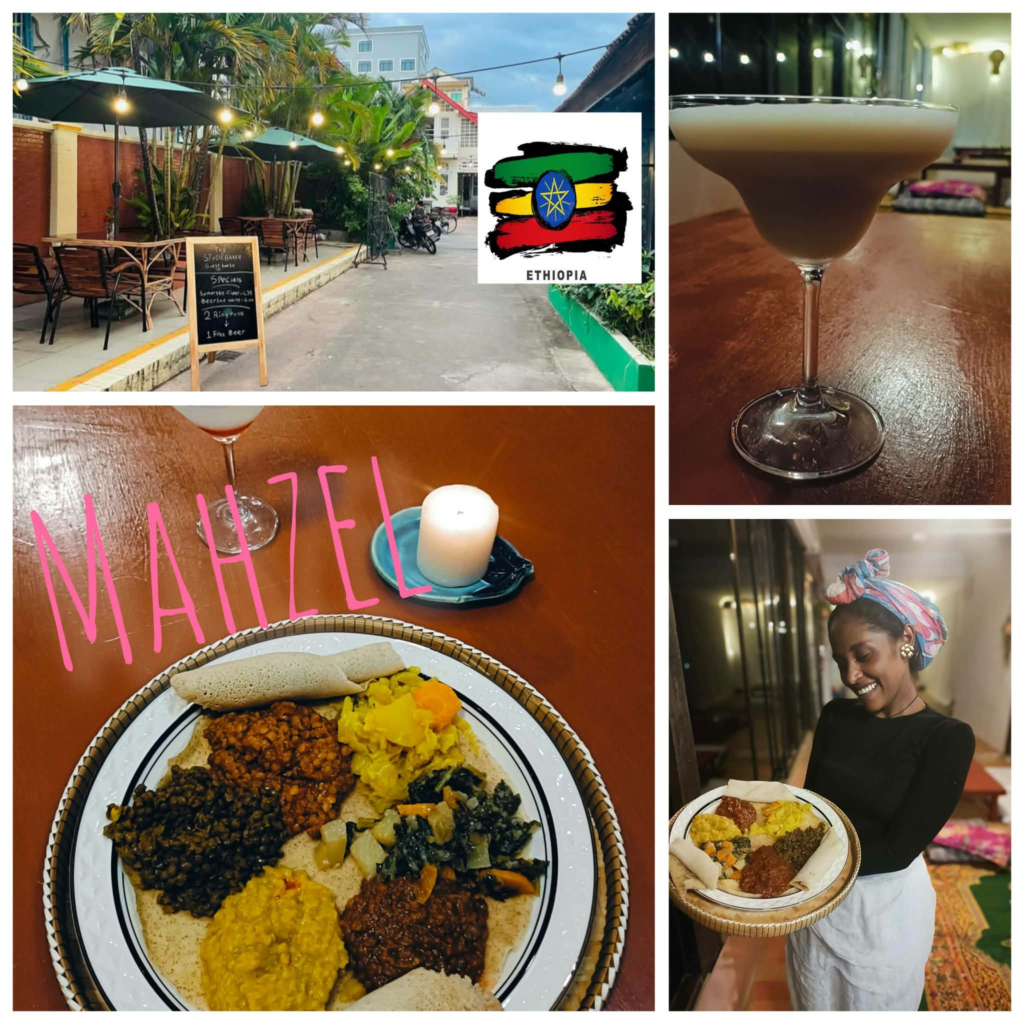 mahzel ethiopian restaurant in kampot, cambodia