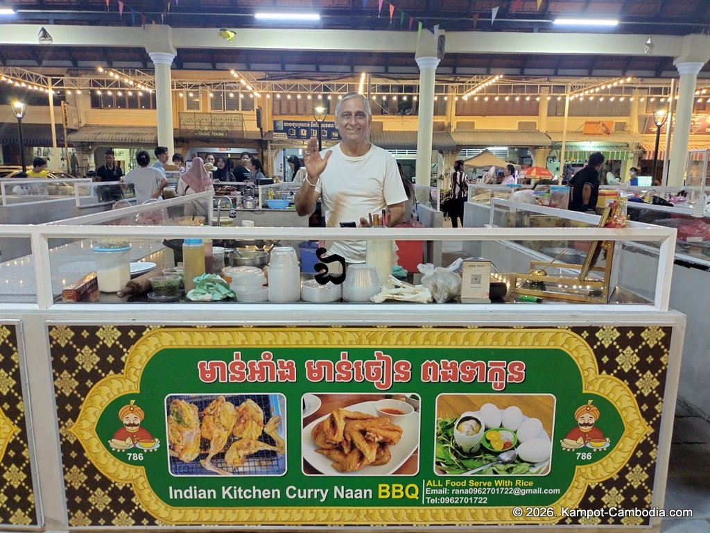 Kampot Street Food. 40 khmer restaurant in downtown Kampot, Cambodia.