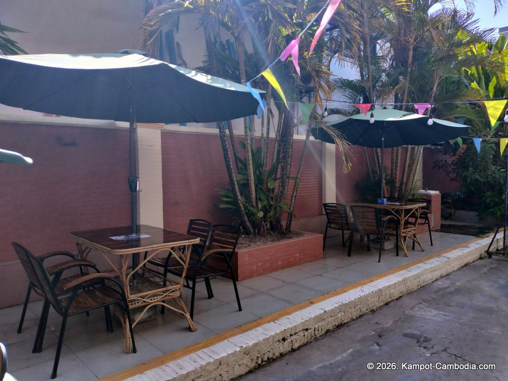 Studebakers Guesthouse, restaurant and bar in Kampot, Cambodia.