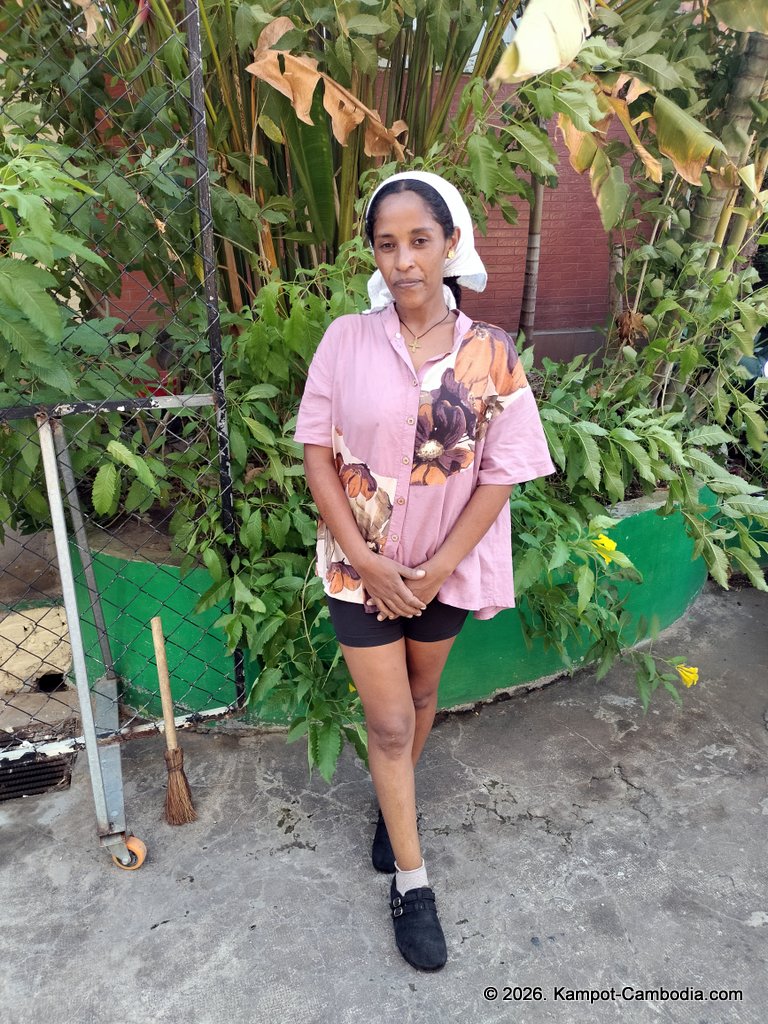 mahzel ethiopian restaurant in kampot, cambodia at studebaker guesthouse