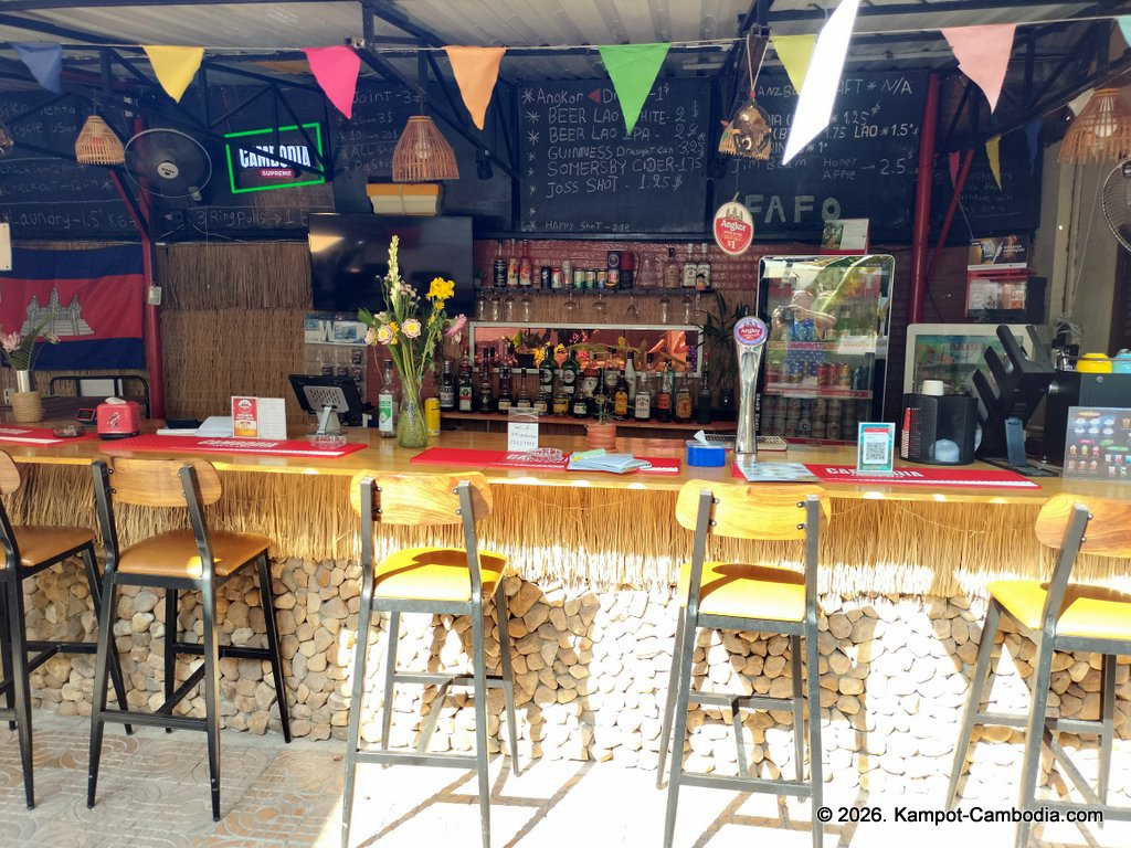 mahzel ethiopian restaurant in kampot, cambodia at studebaker guesthouse