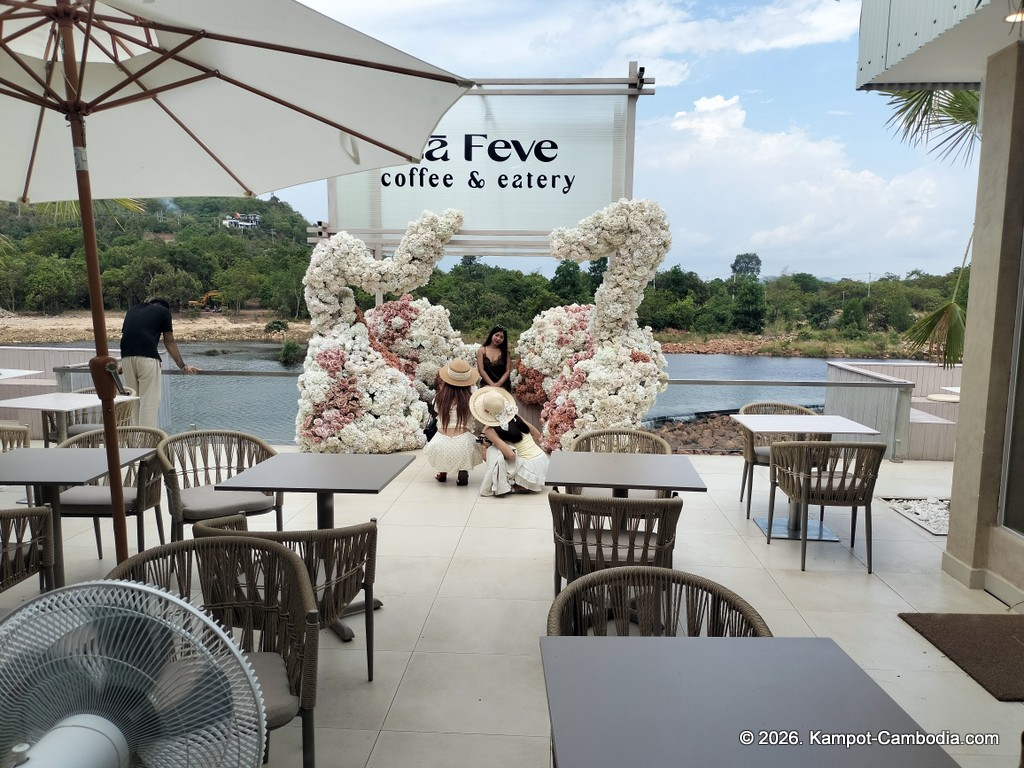 Ca Feve Coffee & Eatery in Kampot, Cambodia.