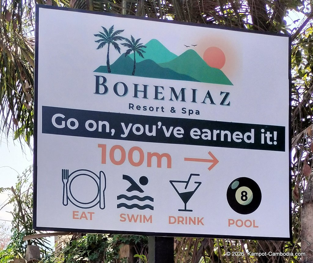 bohemiaz resort and spa in kampot cambodia.