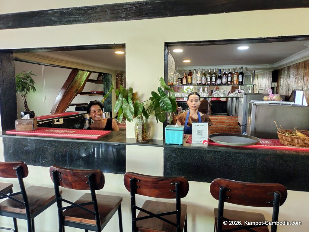 Rega Vietnamese, Khmer and French food Restaurant in Kampot, Cambodia
