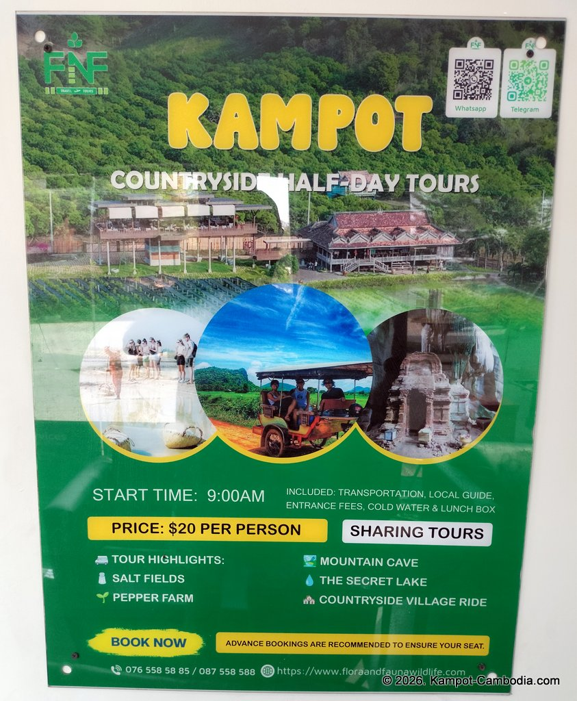 FNF Travel and Tours in Kampot, Cambodia.