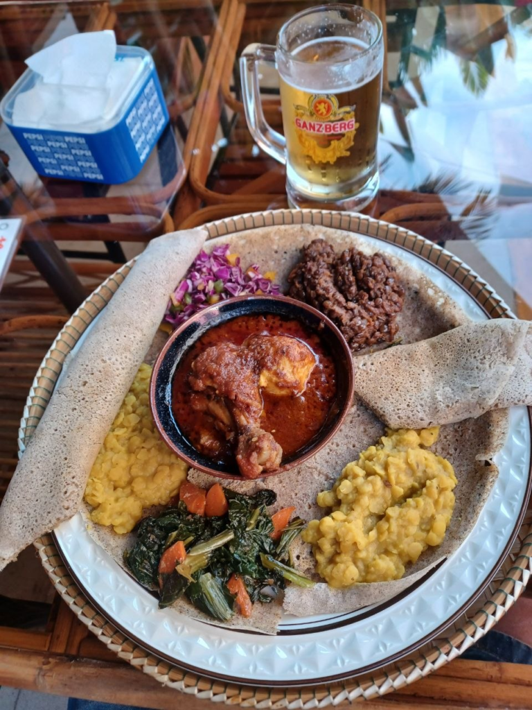 mahzel ethiopian restaurant in kampot, cambodia at studebaker guesthouse