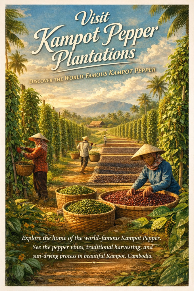 kampot pepper plantations in cambodia.