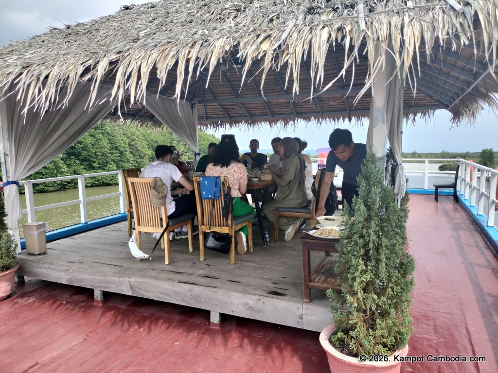 the bay boat. kampot, cambodia. daily cruises on the kampot river.