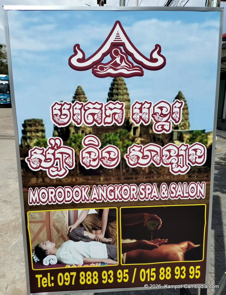Morodok Angkor Spa & Salon in Kampot, Cambodia.
