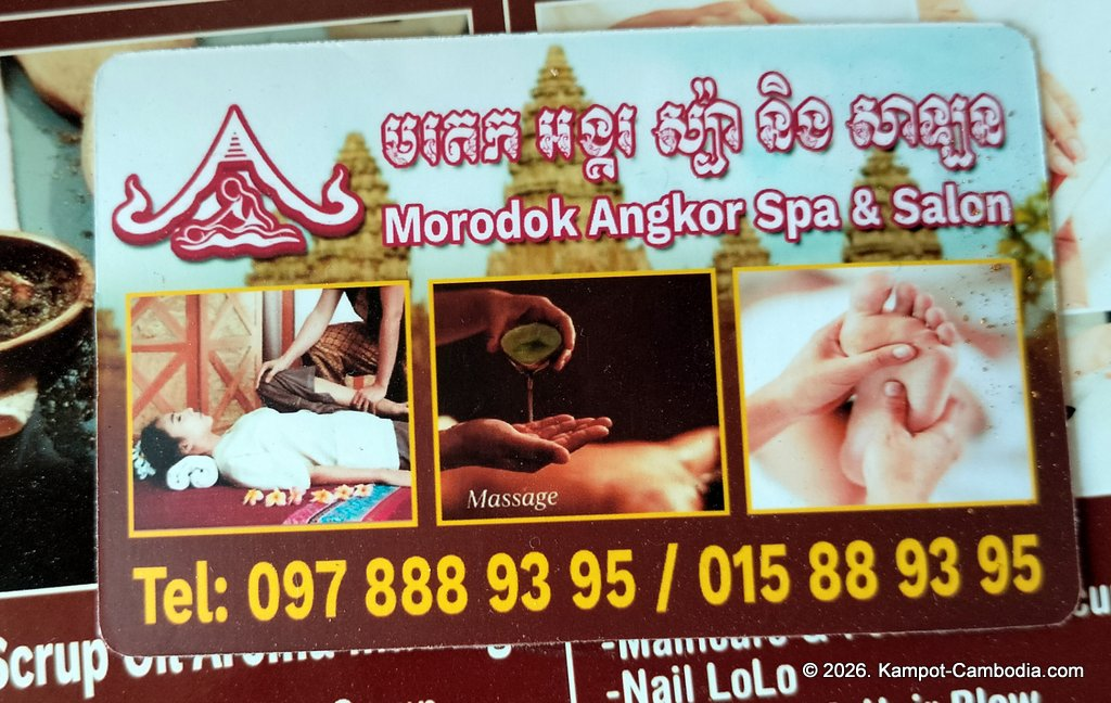 Morodok Angkor Spa & Salon in Kampot, Cambodia.