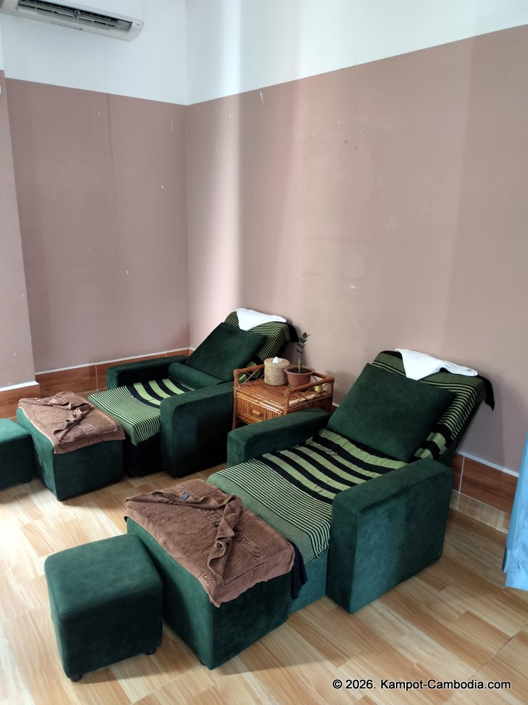 Morodok Angkor Spa & Salon in Kampot, Cambodia.