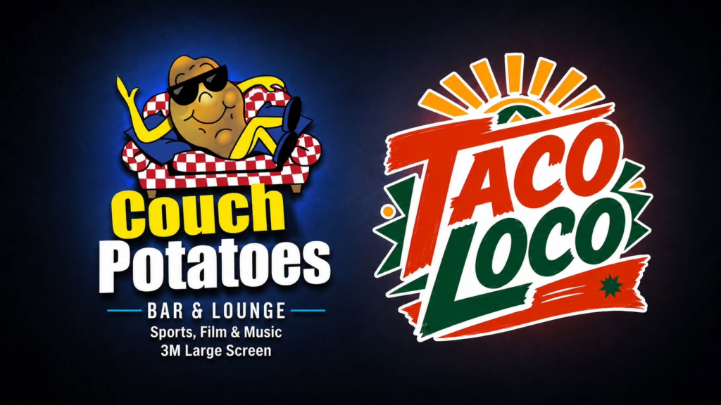 couch potatoes in kampot cambodia. sports bar. Taco Loco Mexican Restaurant.