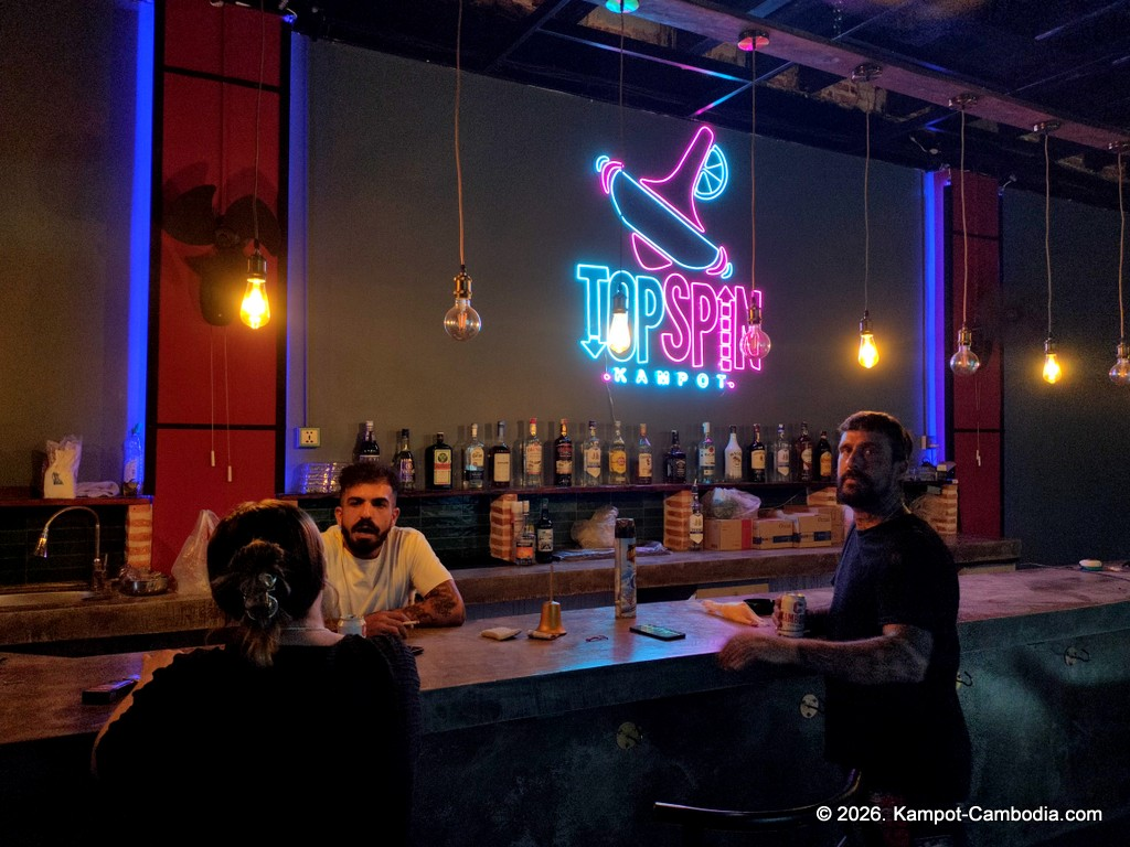 TopSpin bar in kampot, cambodia