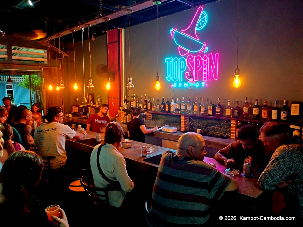 TopSpin bar in kampot, cambodia