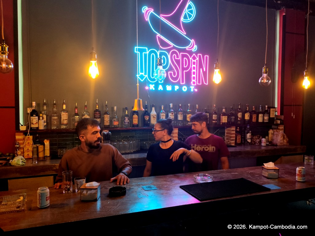 TopSpin bar in kampot, cambodia