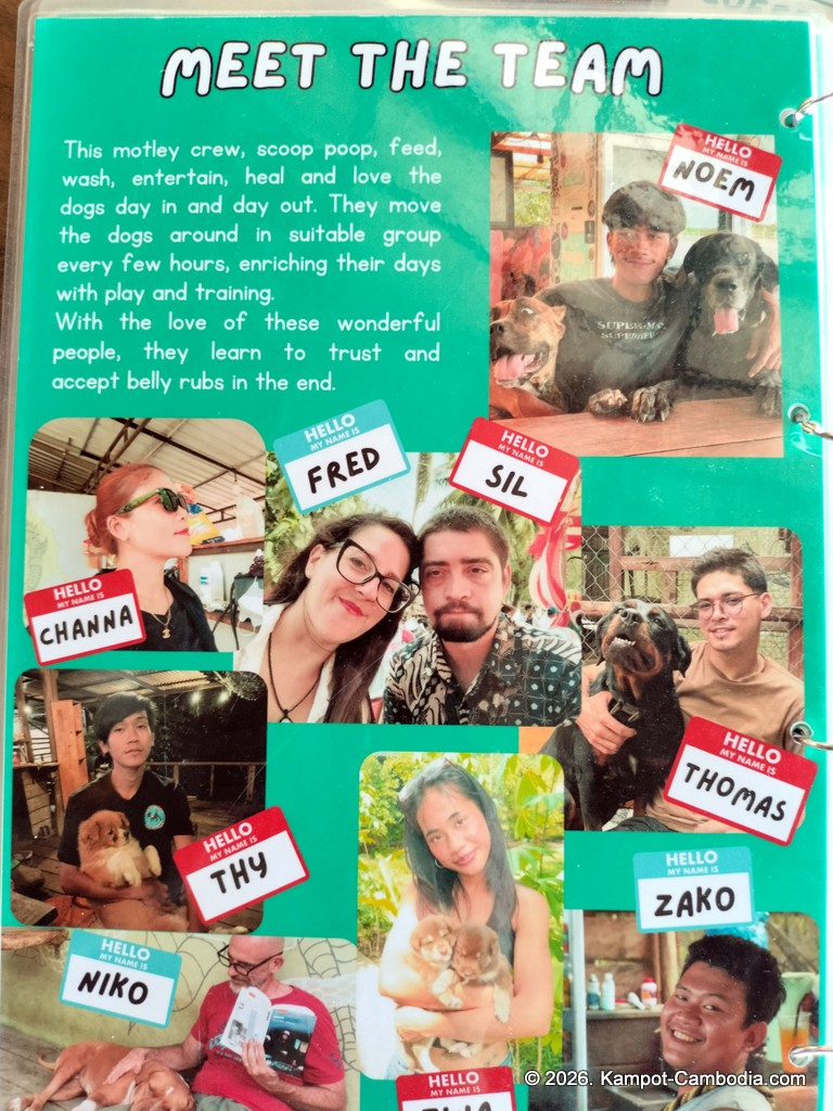 Kampot Dog Sanctuary. High Tide restaurant and Bar. Tiki Boat Rides in Kampot, Cambodia.