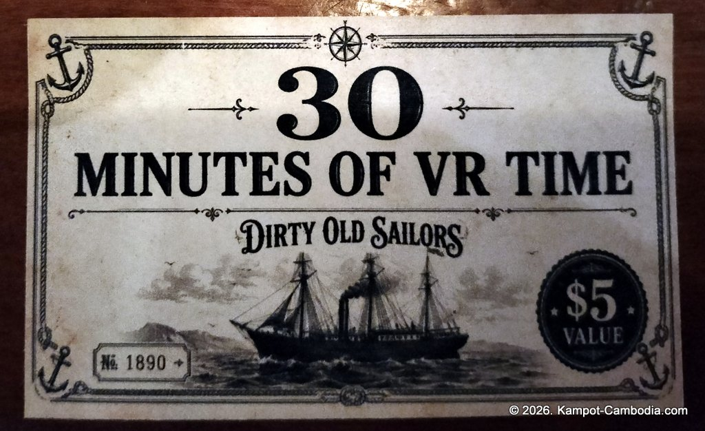 Dirty Old Sailors Bar and VR in Kampot, Cambodia.