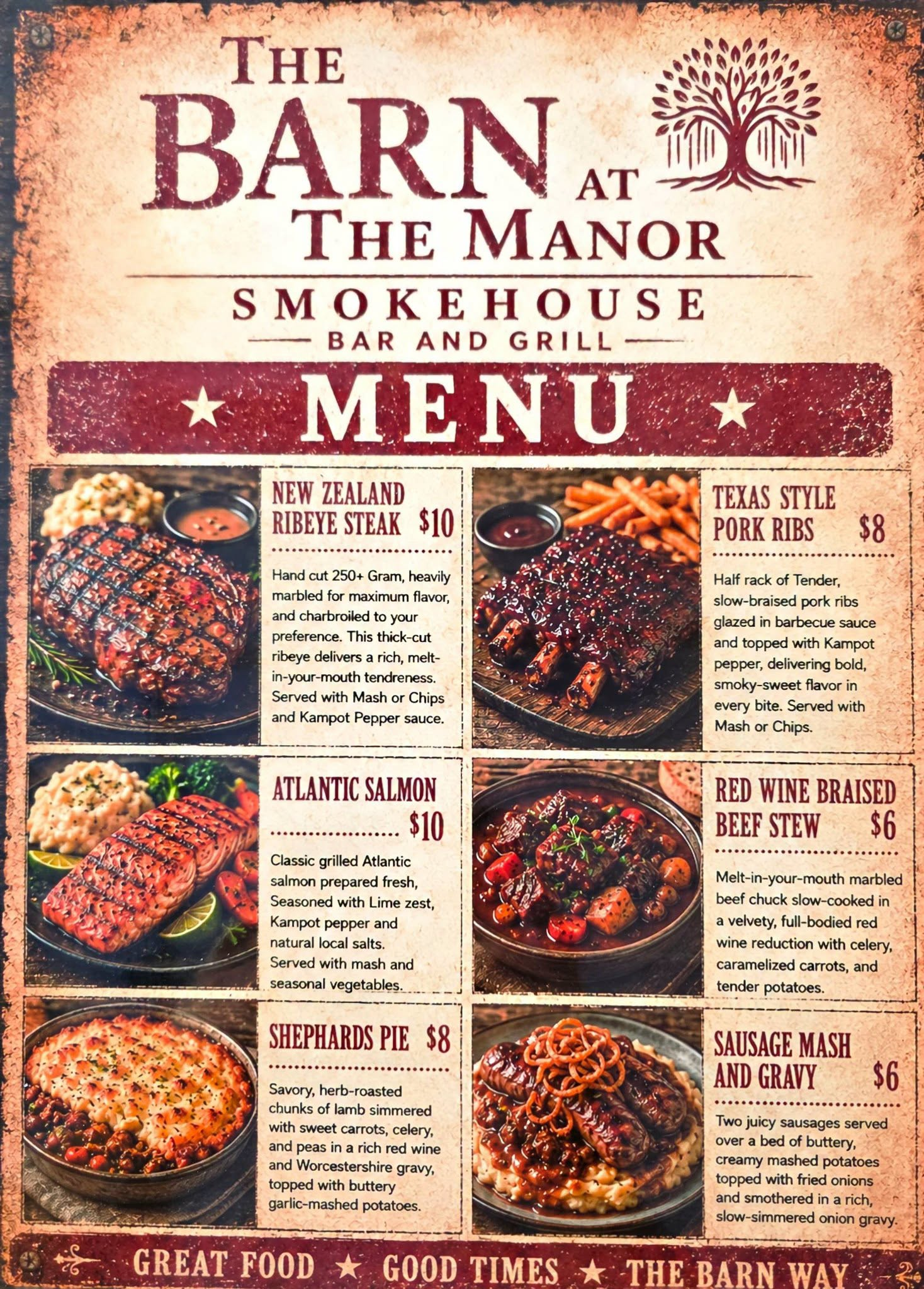 the manor kampot, cambodia. The Barn Smoehouse bar and grill.