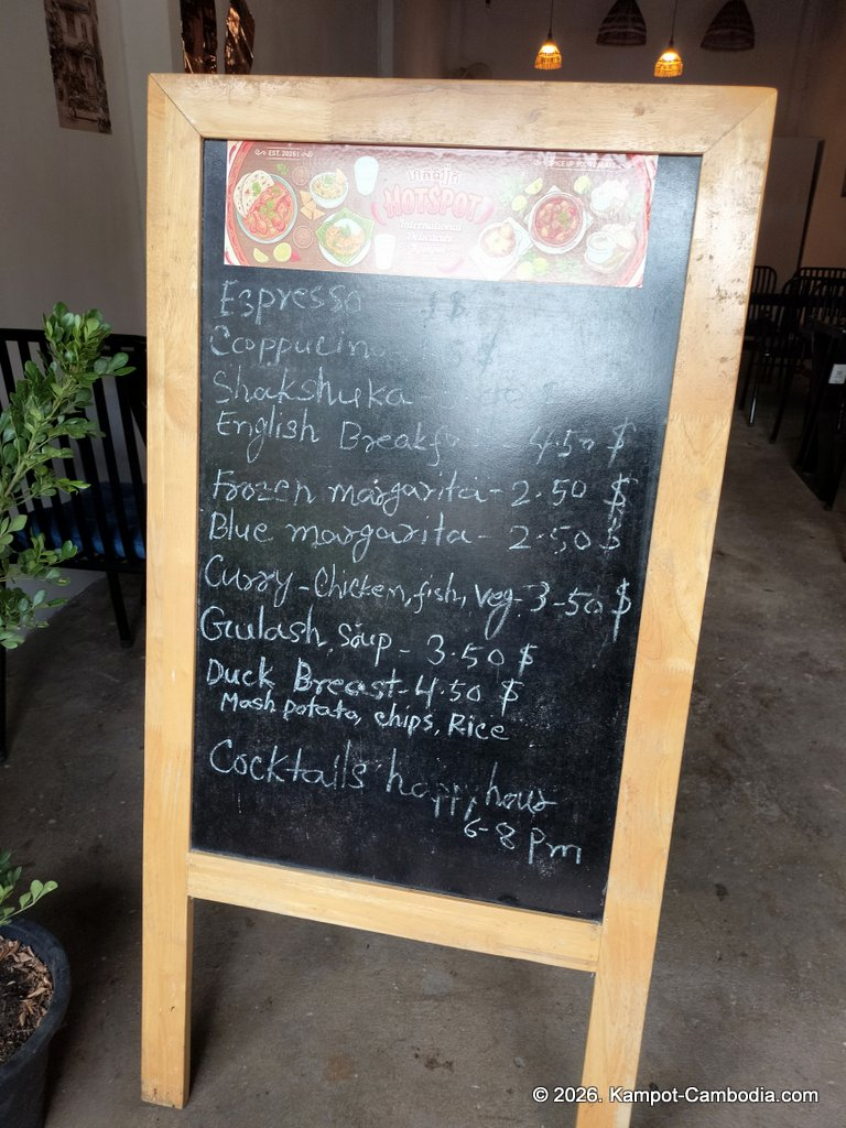 HotSpot Restaurant in Kampot, Cambodia