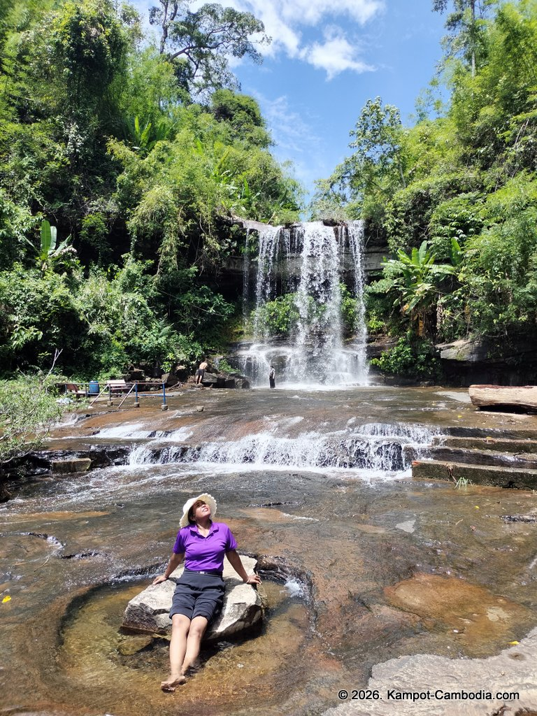 Tada Waterfall Koh Tada and Teuk chhou waterfall in kampot cambodia