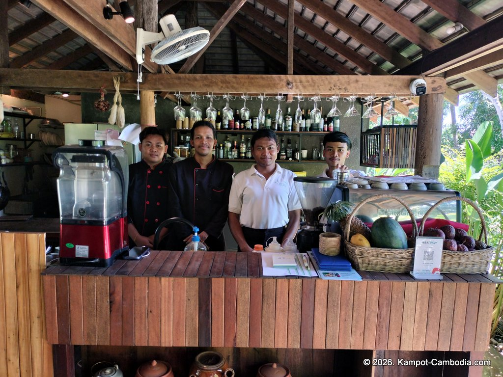Sre Lodge Community in Kampot, Cambodia. Nature resort.
