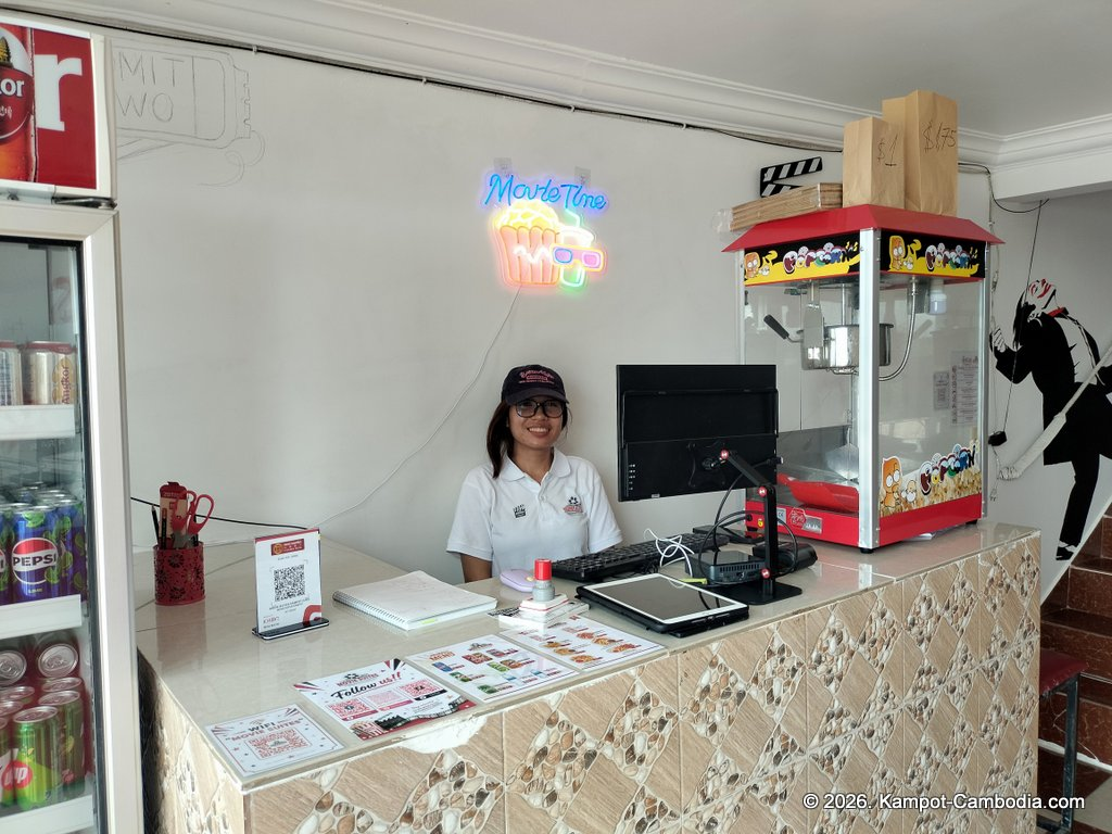 Movie Suites movie theater, private movies rooms in Kampot, Cambodia.