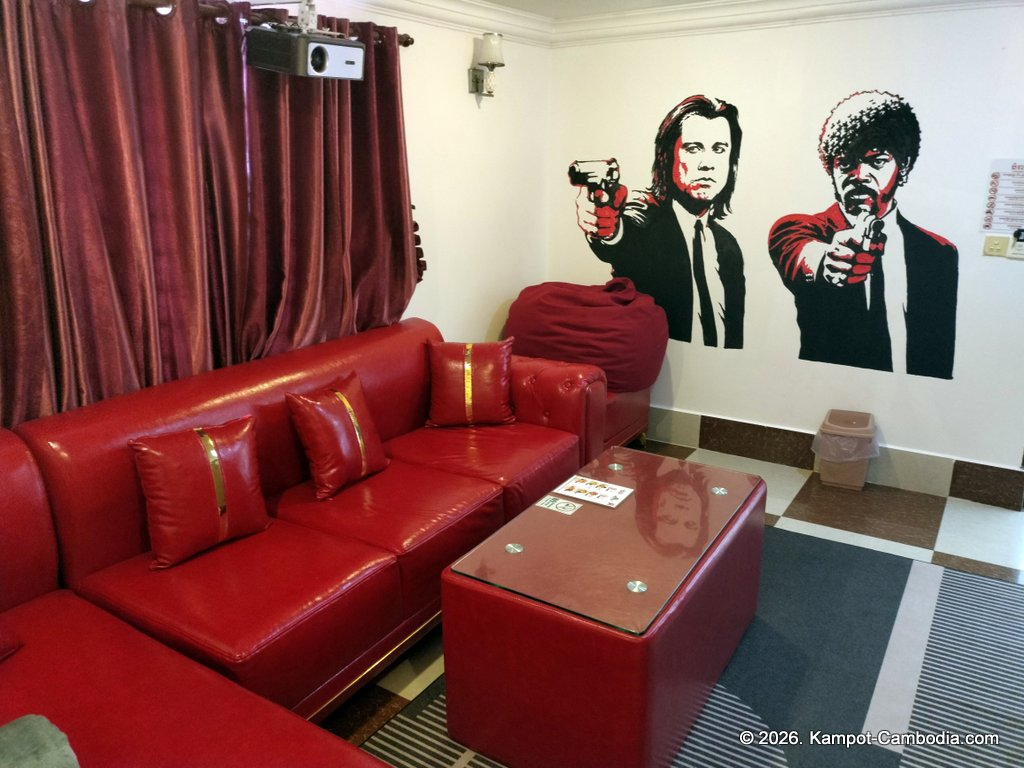 Movie Suites movie theater, private movies rooms in Kampot, Cambodia.