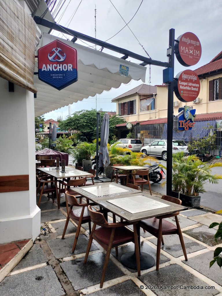 maxim cafe and sports bar in kampot, cambodia