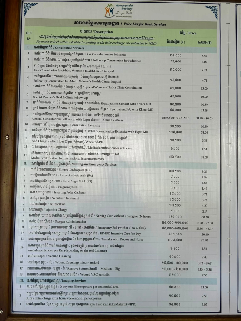 sonja kill medical price list