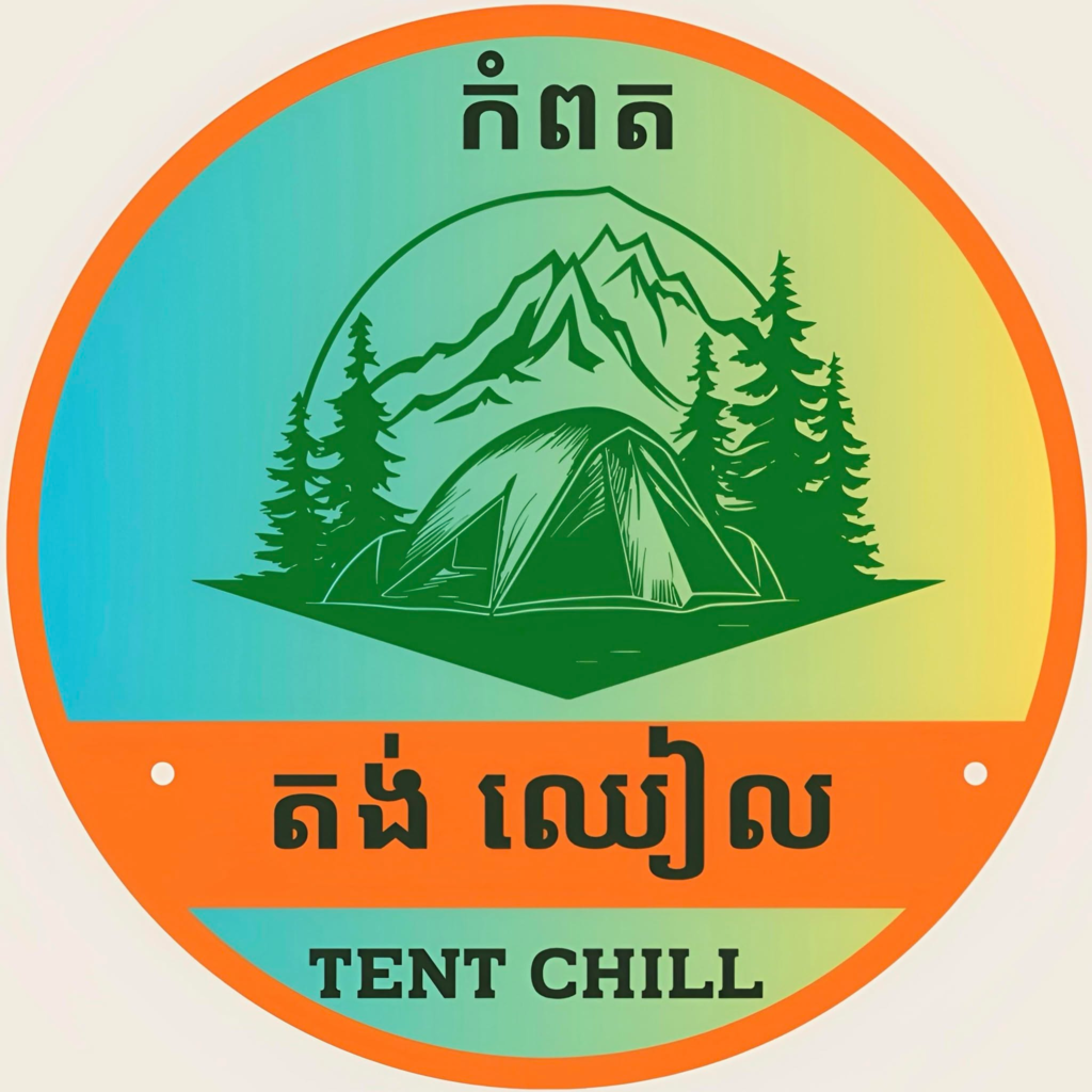 Tent Chill camping in Kampot, Cambodia on the Kampot River.