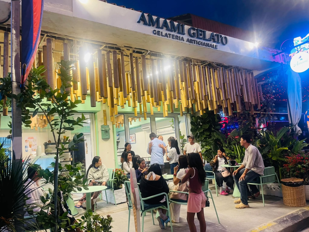 amami gelato gelateria artigianale ice cream restaurant and cafe in Kampot, Cambodia.