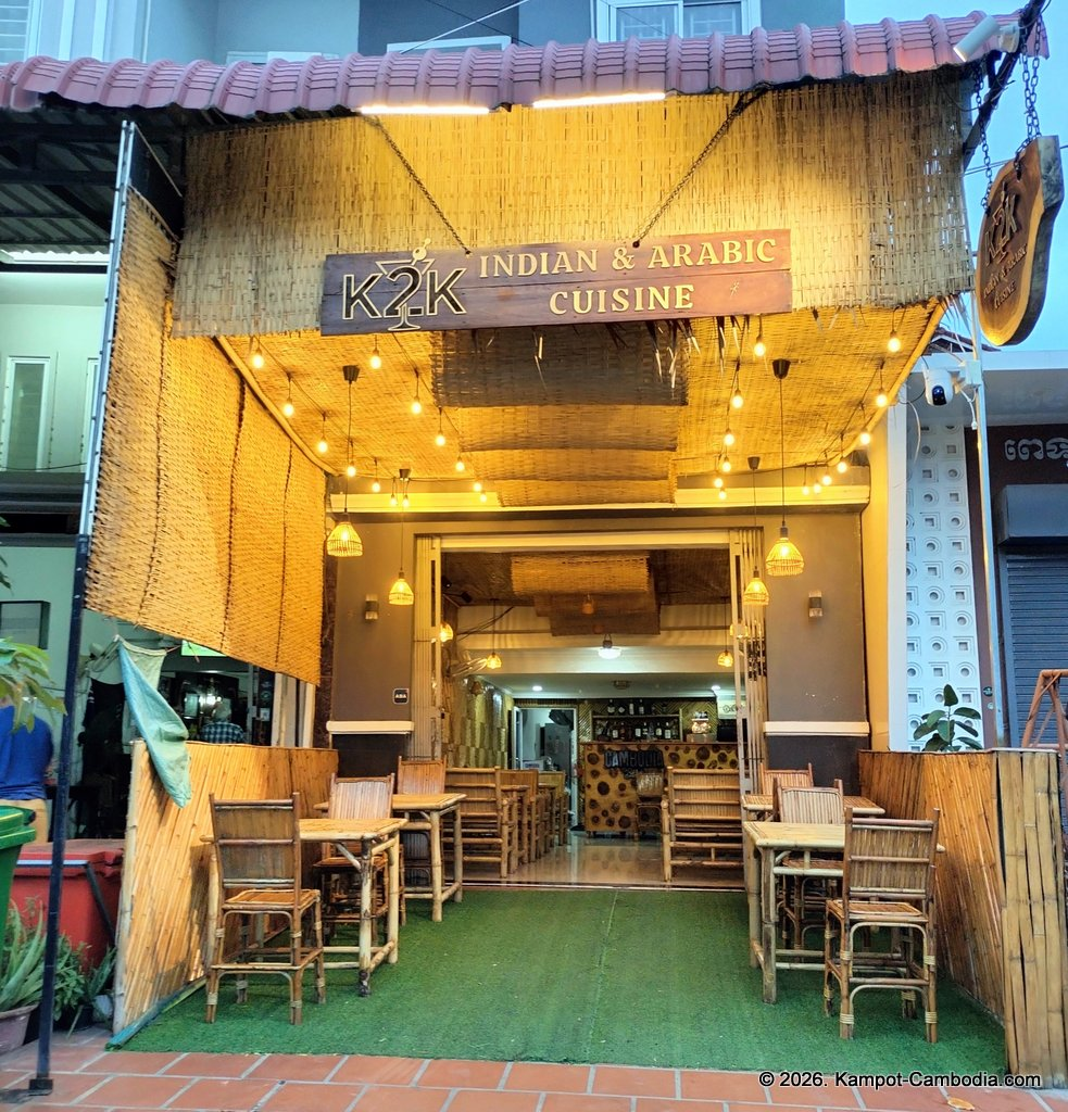 K2K Halal Indian Restaurant in Kampot, Cambodia. Indian and Arabic Cuisine.