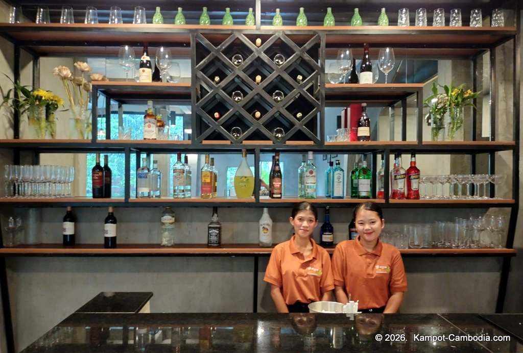 Tree Shack Restaurant & Wine in Kampot, Cambodia.