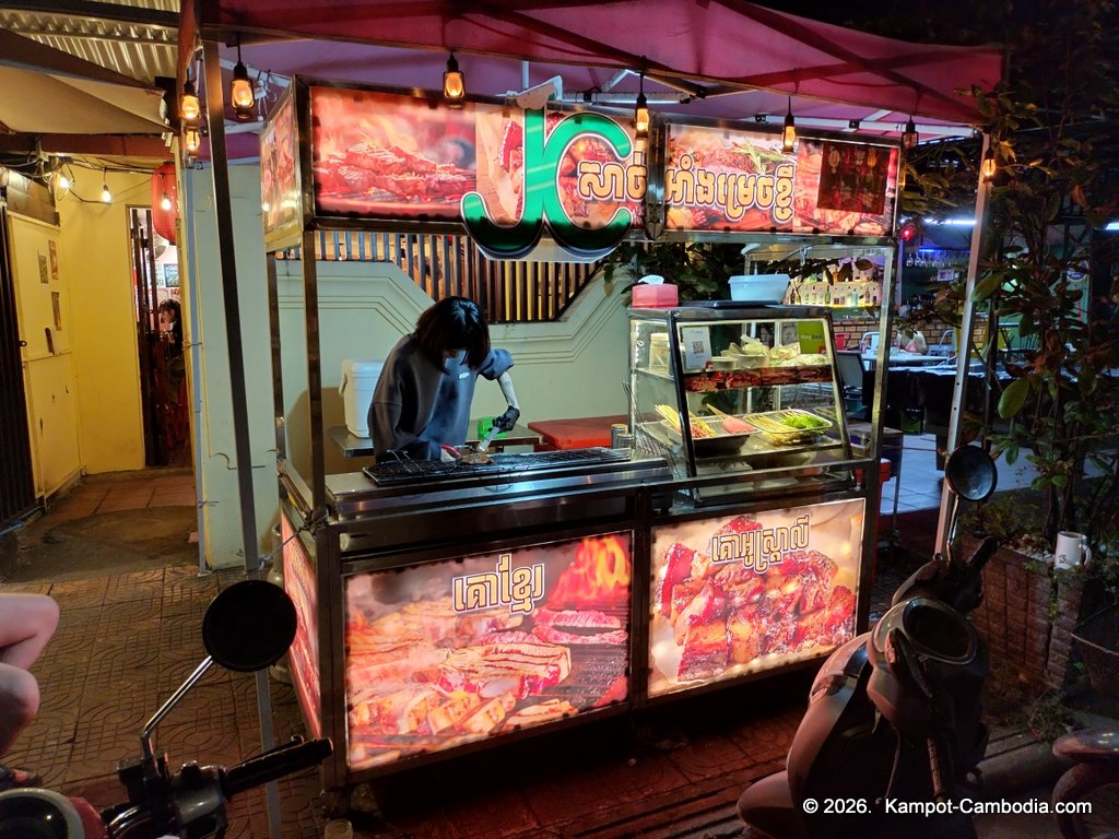 JC Grilled Steak with Kampot Pepper and Ginger in Kampot, Cambodia.
