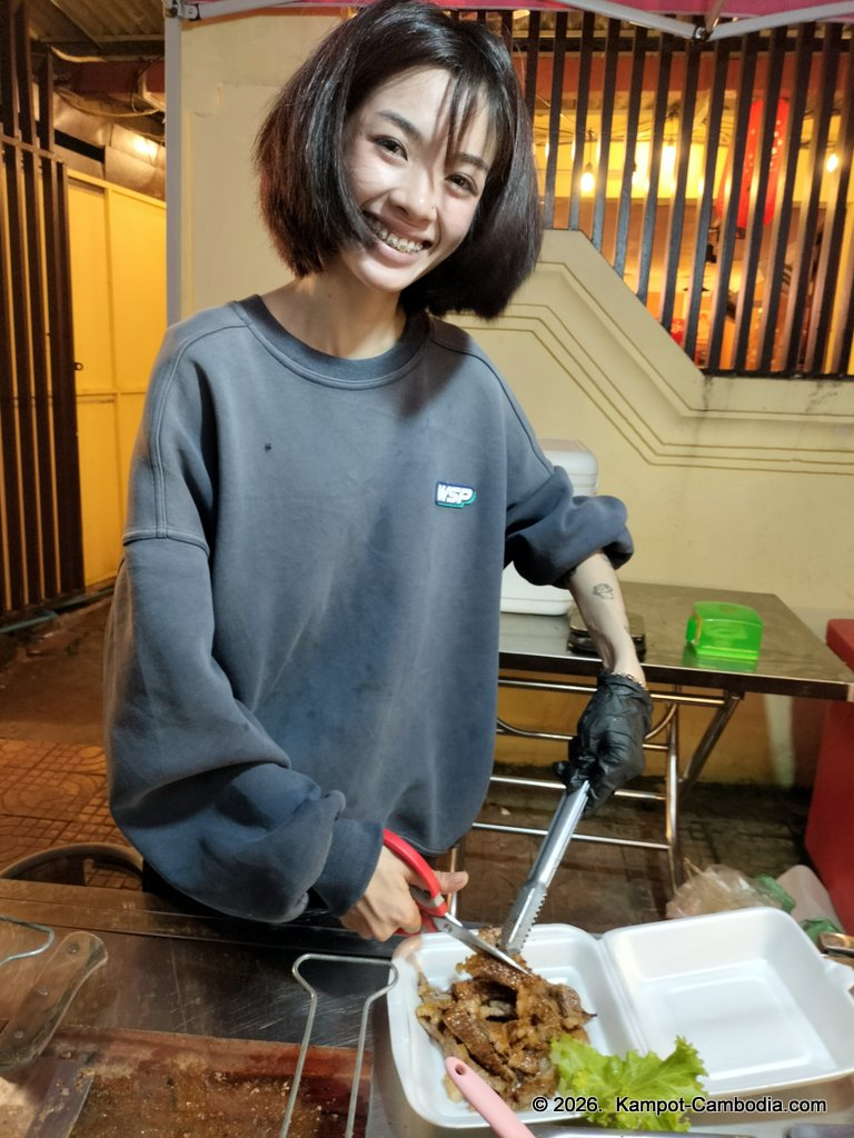 JC Grilled Steak with Kampot Pepper and Ginger in Kampot, Cambodia.