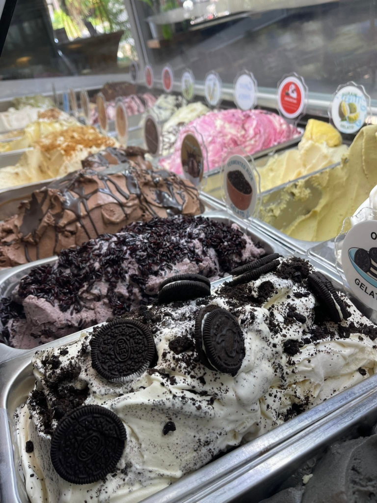 amami gelato gelateria artigianale ice cream restaurant and cafe in Kampot, Cambodia.
