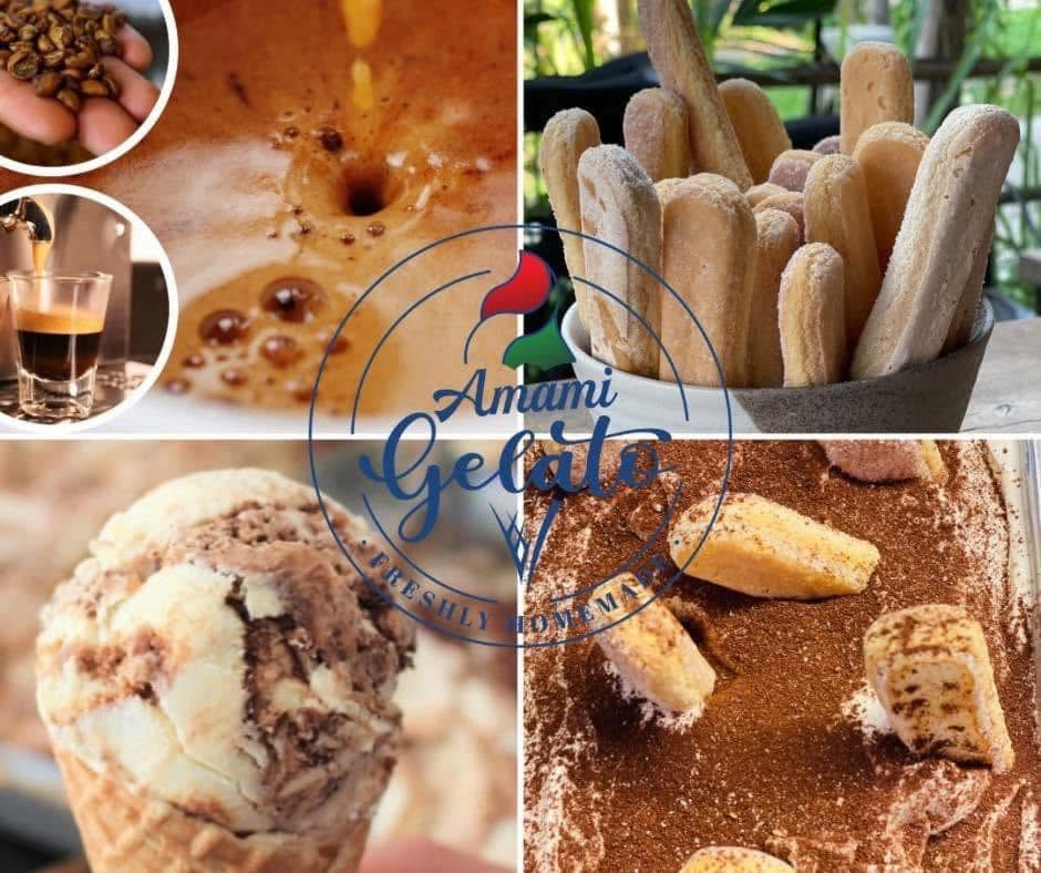amami gelato gelateria artigianale ice cream restaurant and cafe in Kampot, Cambodia.