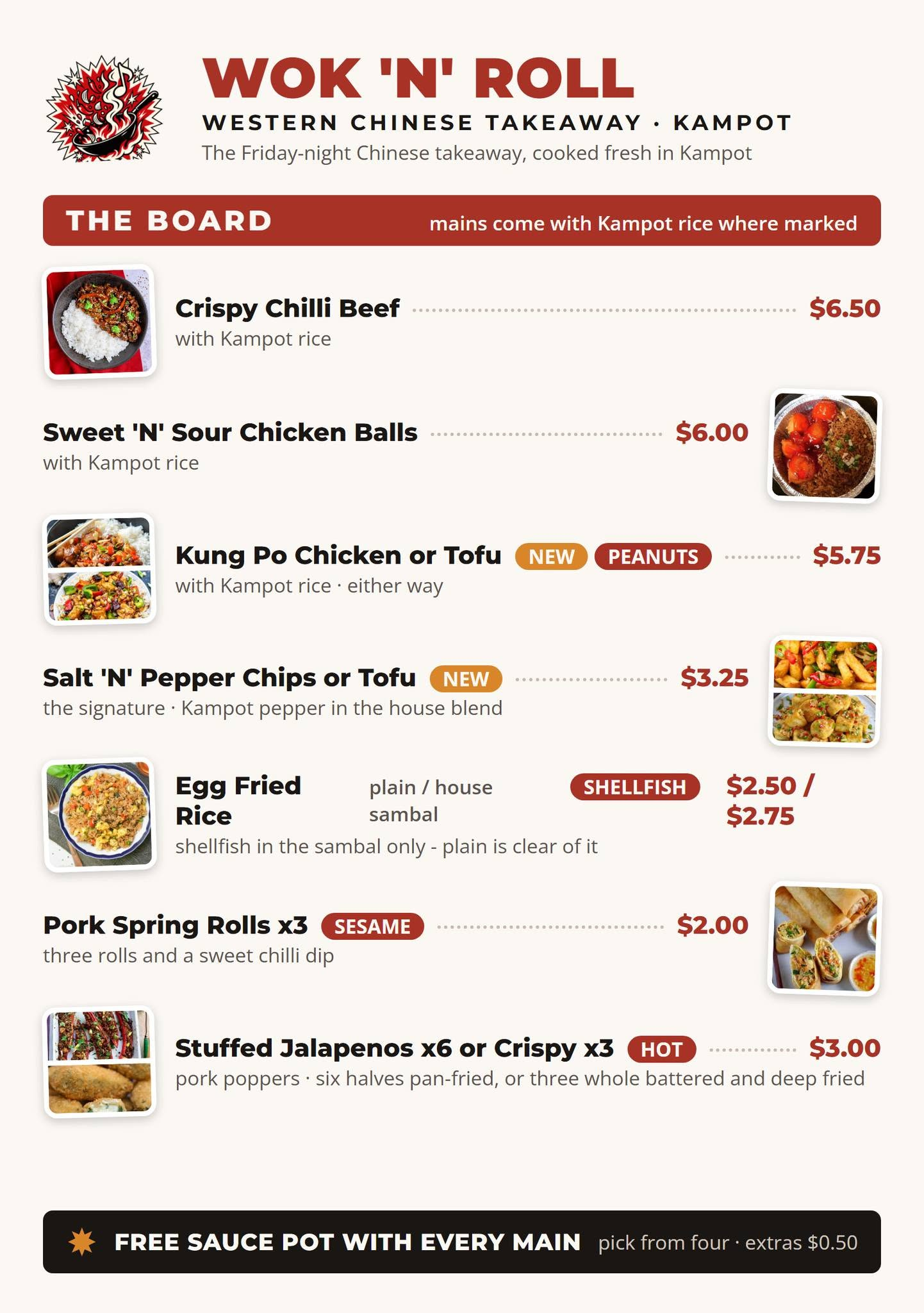 TopSpin bar in kampot, cambodia Wok 'n' Roll Western Chinese Takeaway, Kampot. Menu.