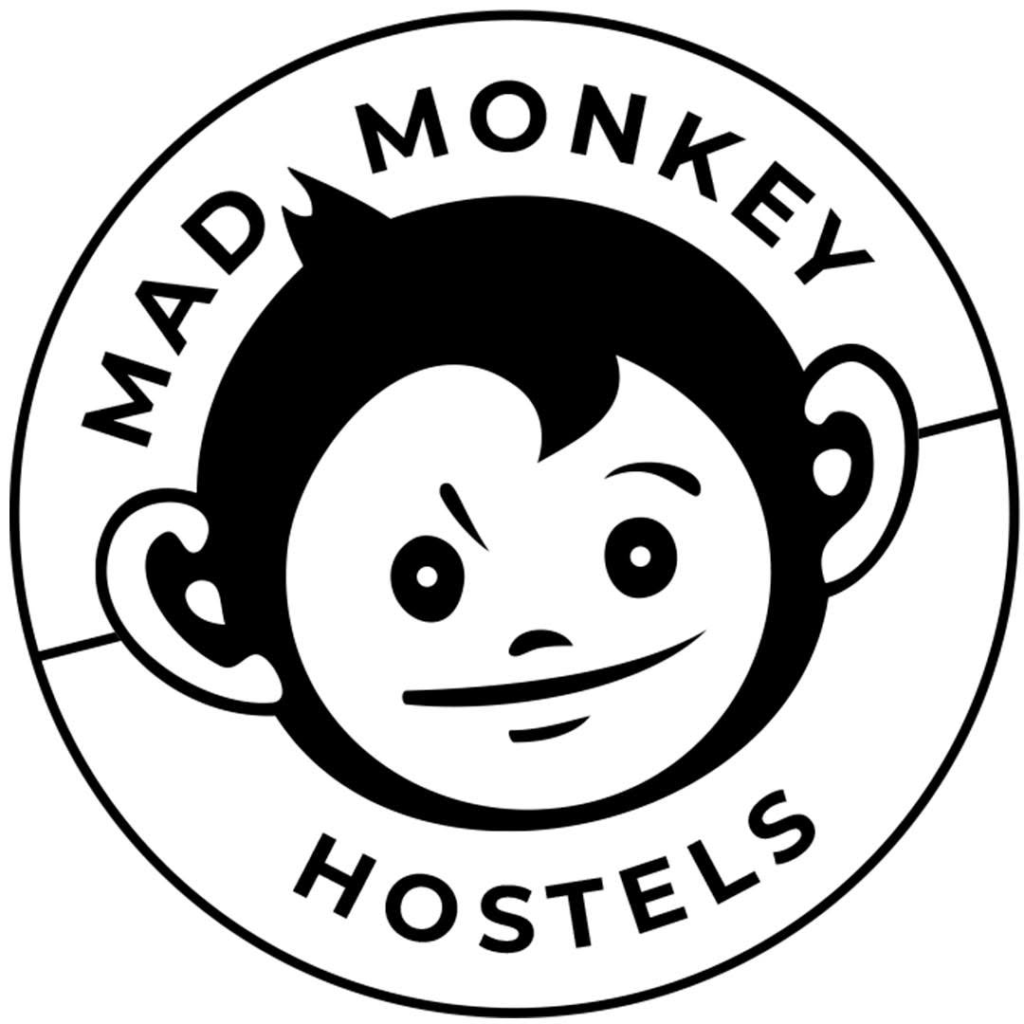 Mad Monkey Kampot on the Kampot River in Cambodia. Hostel.
