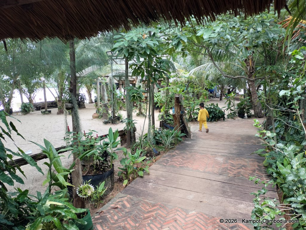 Koh Romnea on Fish Island in Kampot, Cambodia.